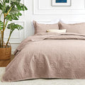 Love's cabin Oversized King Size Quilt Bedding Set Burlwood Bedspreads - Oversized King Lightweight Bedspread Comforter - Coin Pattern Coverlet for All Season - 3 Pieces (1 Quilt, 2 Pillow Shams) by Lovescabin