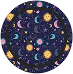 Outdoor Packable Picnic Blanket 2-in-1 Tote Bag, Waterproof Sandproof, Sun Moon Stars Zodiac Goth Purple Space Galaxy Constellation with Shoulder Strap & Inner Pockets for Camping, Beach, Family Use - Image 3