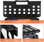 ACKO 16 Inch 6 Pack Folding Step Stool, Safety Lock, Holds 400 lbs, Black - Image 6