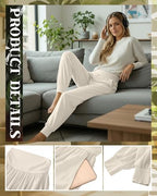 Ficerd 3 Pack Women's Joggers Loose Yoga Pants with Pockets - Image 3