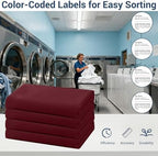 CULVE Bulk Twin Microfiber Flat Sheets Only, 6 Pack (66x96,Burgundy) - Image 4