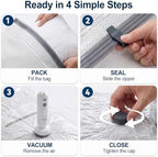 Large Vacuum Storage Bags, Airtight Space Saver with Pump, 20 Co - Image 7