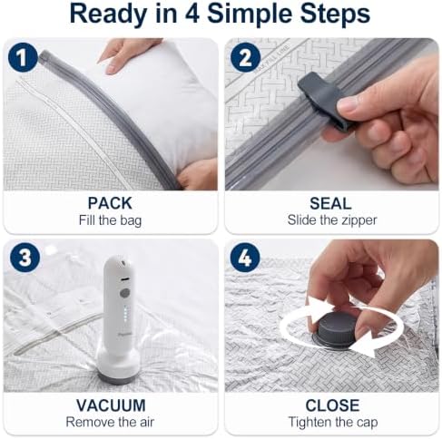 Large Vacuum Storage Bags, Airtight Space Saver with Pump, 20 Co - Image 7