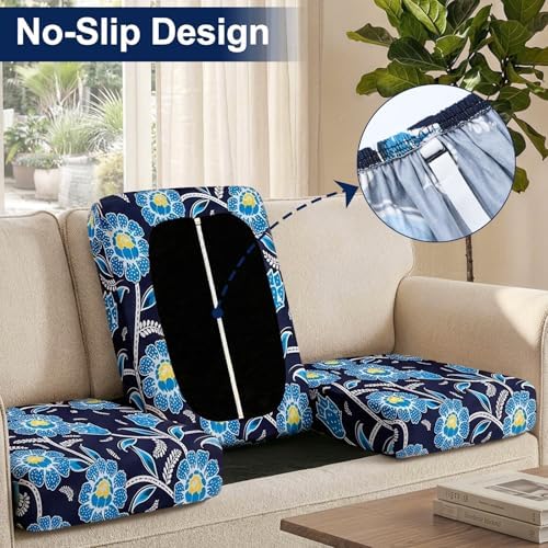 Smiry Waterproof Patio Cushion Covers, Stretch Outdoor Furniture Covers - Image 4