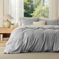 Bedsure Oversized King Duvet Cover, Soft Double Brushed Bedding Set, Grey by BEDSURE