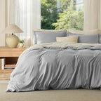Bedsure Oversized King Duvet Cover, Soft Double Brushed Bedding Set, Grey by BEDSURE