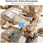 Zurligi Travel Vacuum Bags Kit with Pump, 6-Pack for Clothing & Underwear - Image 2