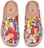 UIN Slipper Woman Travel Art Painted Shoes Wide Toe Casual Home Slip On Mules Malaga by UIN