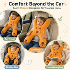 Car Seat Pillow for Kids, H-Shaped Neck Pillow for Long & Short Ride Trips - Image 4