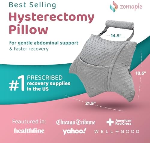 Zomaple Hysterectomy Pillow with Neck Strap for Abdominal Surgery Support - Image 2