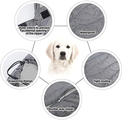 Dog Sleeping Bag Waterproof Warm Packable Dog Bed with Storage Bag for Indoor Outdoor Travel Camping Hiking Backpacking (43''Lx27''W) - Image 6