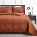 Love's cabin California King Size Quilt Bedding Set Umber Bedspreads - Cal King Summer Lightweight Bedspread Comforter - Coin Pattern Coverlet for All Season - 3 Pieces (1 Quilt, 2 Pillow Shams) by Lovescabin