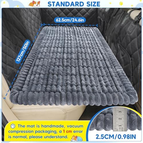 Dog Car Bed, Non-Slip Backseat Dog Bed Mat 50" L×24.6" W - Image 5