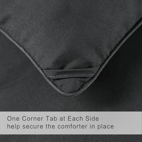 COHOME All-Season Oversized Queen Size Comforter Duvet Insert - Dark Grey - Image 5
