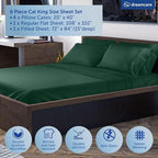 DREAMCARE California King Sheet Sets - 6 pcs Breathable Cooling Sheets - Image 3