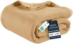 LANE LINEN King Size Blanket, 100% Cotton 300 GSM Waffle Weave - Beige by LaneLinen