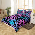 Homewish Watercolor Leopard Duvet Cover for Boys,Girls Blue Purple Comforter Cover Full Size,Cheetah Printed Bedding Set Kids Teen Room Decor Bed Cover,Colorful Bedclothes with Zipper(No Comforter) - Image 3