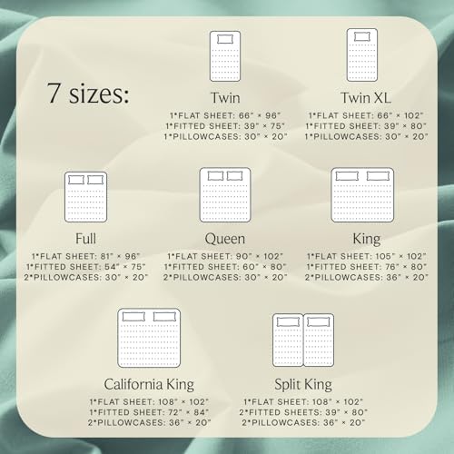 Cal King Size Sheets Set, Cooling & Soft Deep Pocket Bed Sheets, 4PC - Image 5