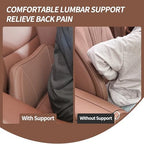 Car Lumbar Support Pillow for Driving Seat, Brown, 1 Pack - Image 3