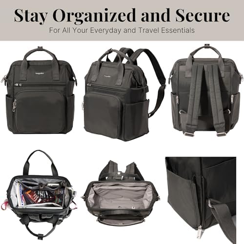 Baggallini Securtex Anti-Theft Windsor Backpack for Travel, Work & College, RFID & Locking Zipper, Up to 16" Laptop - Image 5
