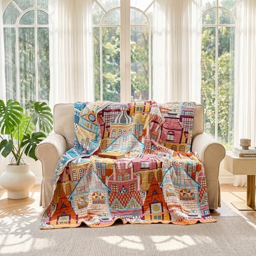 LUTBM Boho Throw Blanket for Couch 50"x60", Cotton Decorative Bed Throws - Image 5