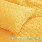 Exclusivo Mezcla Reversible King Size Quilt Bedding Set, Bright Yellow - Image 5