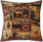 Feelyou Bear Deer Throw Pillow Covers Soft 16" x 16" - Image 3