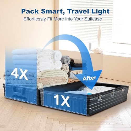 HOUSE DAY 10 Small Vacuum Seal Bags For Clothing Travel, 80% Space Saving Travel Vacuum Bags with Electric Pump, Vacuum Storage Bags For Clothes, Bedding, Moving, Camping, Toys, Storage & Organization - Image 3