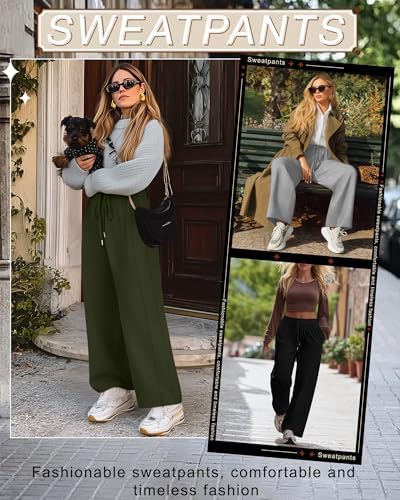 Evervibe 3 Pack Women's Plus Size Wide Leg Pants Baggy Sweatpant - Image 2