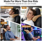 Universal Memory Foam Car Headrest Neck Pillow, White, 1 - Image 6