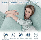 CHOSHOME Cooling Pillow Cases Zipper Pillow Covers Q-Max > 0.45 Zippered Pillowcases for Hot Sleepers, Soft, Breathable, Skin-Friendly, 4 Pack (Queen, 20"x30", Green) - Image 4