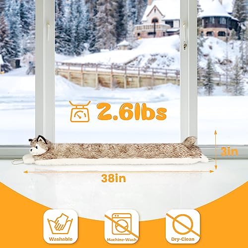 NABOWAN Under Door Draft Stopper 38 inch - Adorable Dog Heavy Duty Under Door Draft Blocker for Door & Window, Animal Draft Stoppers for Bottom of Door - Image 2
