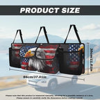 Dreaweet American Flag Bald Eagle Trunk Organizer for Car with Pockets Collapsible Trunk Organizer for SUV Trucks Sedan Van Patriotic Car Accessories Interior Back Seat Hanging Storage Organizers - Image 6