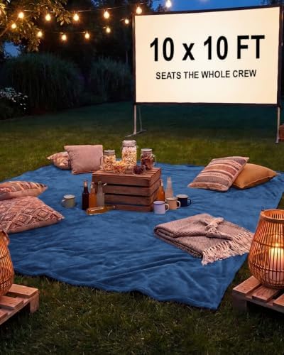 Fleece Blanket Oversized King - Ultra-Soft Flannel Blanket - Royal Blue - Image 2