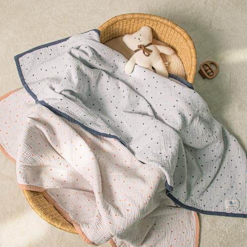 lulumoon Muslin Baby Blanket for Girls: Soft Lightweight Toddler Blanket - Image 4