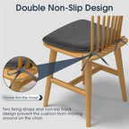 TushGuard Chair Cushions, 4 Pack Memory Foam Chair Pads, Grey - Image 4
