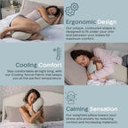 SleepCloud Weighted Body Pillow 6.5lbs, Cooling Tencel Cover, 41” x 10” - Image 4