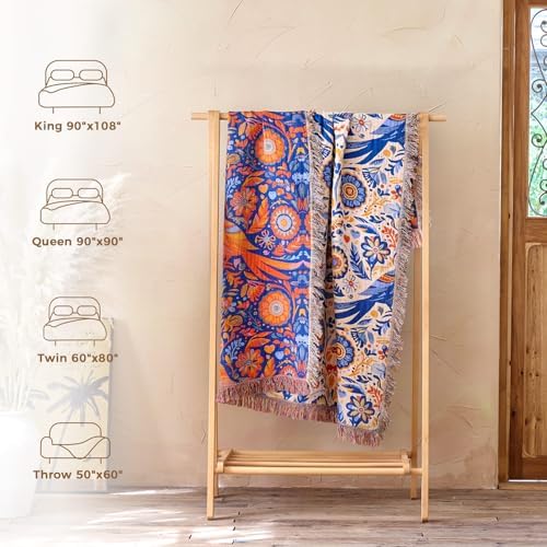 LUTBM Boho Throw Blanket for Couch 50"x60", Cotton Decorative Bed Throw - Image 6
