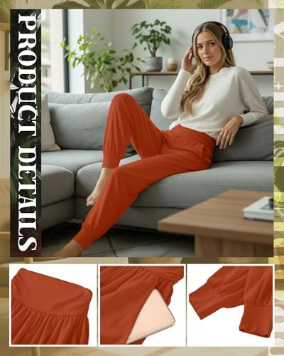 Ficerd 3 Pack Women's Joggers Loose Yoga Pants with Pockets - Image 3
