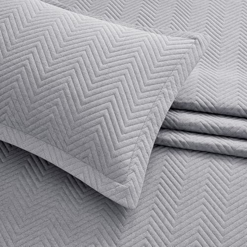IR Imperial Rooms Twin Quilt Bedding Set Grey Bedspread Wave 2 Pack - Image 6