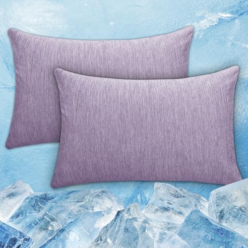 CHOSHOME Cooling Pillow Cases Zipper Pillow Covers Q-Max > 0.45 Zippered Pillowcases for Hot Sleepers, Soft, Breathable, Skin-Friendly, 4 Pack (King, 20"x36", Purple) by CHOSHOME