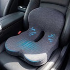 Memory Foam Car Seat Cushion – Ergonomic Driver Seat Cushion for Sciatica & Tailbone Pain, Breathable Non-Slip Car Seat Pad with Lumbar Support for Car, Truck, SUV, Office Chair by Unknown