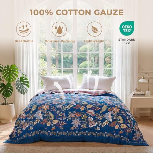 LUTBM Boho Throw Blanket for Bed 60"x80", All Season Cotton Couch Blankets - Image 2