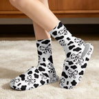 Fuzzy Slipper with Socks for Women Slip On House Slipper and Socks Set Cozy Fuzzy Slippers for Indoor - Image 2