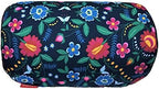 Bookishbunny 2pcs Micro Bead Microbead Roll Pillow Cushion for Bed Back Neck Head Body Support, 13" x 7", Various Designs (Navy+Flower) - Image 3