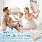 Hahafelt 2 Pcs Cooling Cervical Neck Pillowcase with Envelope Closure (Only Pillowcase) Ergonomic Pillow Case Smooth Soft Cool Case for Side Back Stomach Sleepers(Champagne,Standard Size) - Image 6