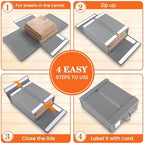 WOWBOX Bed Sheet Organizers and Storage,Closet Organizer Under Bed Storage - Image 4
