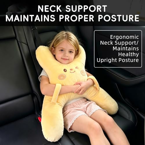 X-shaped Car Sleeping Pillow for Travel Neck & Back Support (Pink) - Image 2