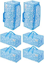 VENO 6 Pack Heavy Duty Moving Bags with Backpack Straps, Zippers & Handles, Extra Large Packing Bags for College Dorm Essentials, Moving Supplies Alternative to Cardboard Moving Boxes by Veno