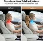 Aviation-Grade Pu Leather Car Headrest, 100% Memory Foam Neck Pillow for Driving Seat Car Headrest Pillow/Gaming Chair Pillow Ergonomic Design Neck Support Pillow Universal Type (Black) - Image 5